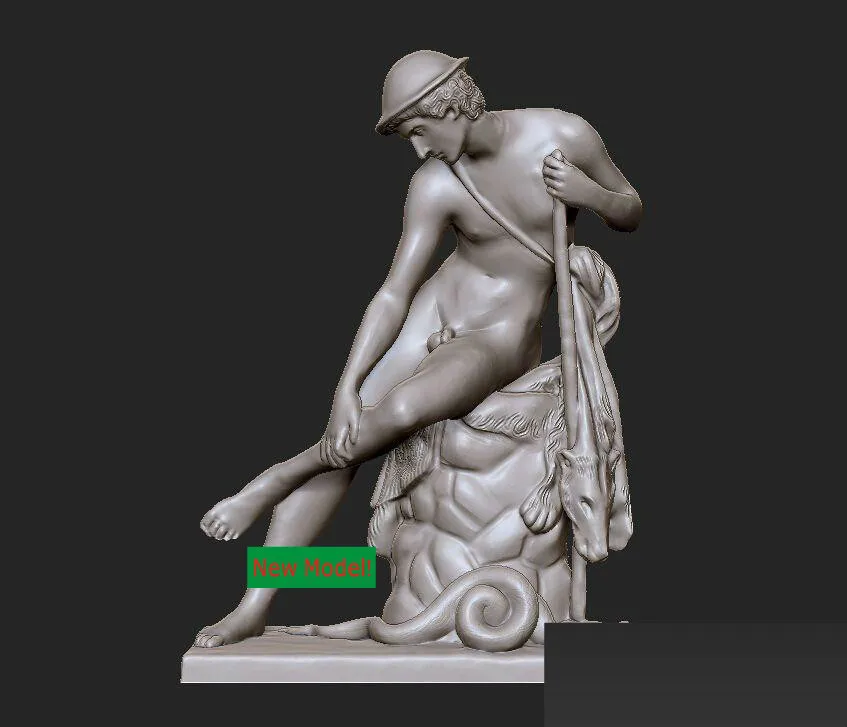 

3D модель stl формат, 3D твердая модель вращения скульптура для cnc машины молодой человек