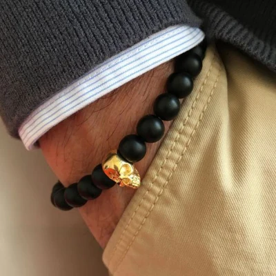 style E Браслет с подвесками для мужчин/влюбленных/пара/шарм/Череп/звено цепи/гвоздь/кожа/обертывание/манжета/strand/браслеты и браслеты для мужчин День святого Валентина - Окраска металла: style E