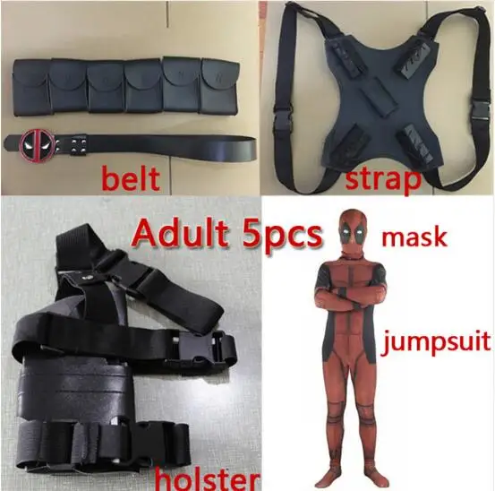 Adult 5 pcs Высокое качество Хэллоуин Косплей Костюм взрослых мужчин легенды маска костюм ребенок дети косплей - Цвет: Adult 5 pcs