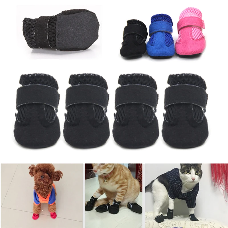4 шт. Водонепроницаемая зимняя обувь для собак Нескользящие непромокаемые зимние