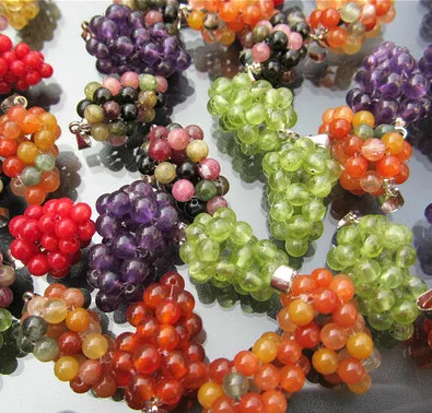 Бесплатная доставка натуральный гранат виноград Висячие серьги для женщин