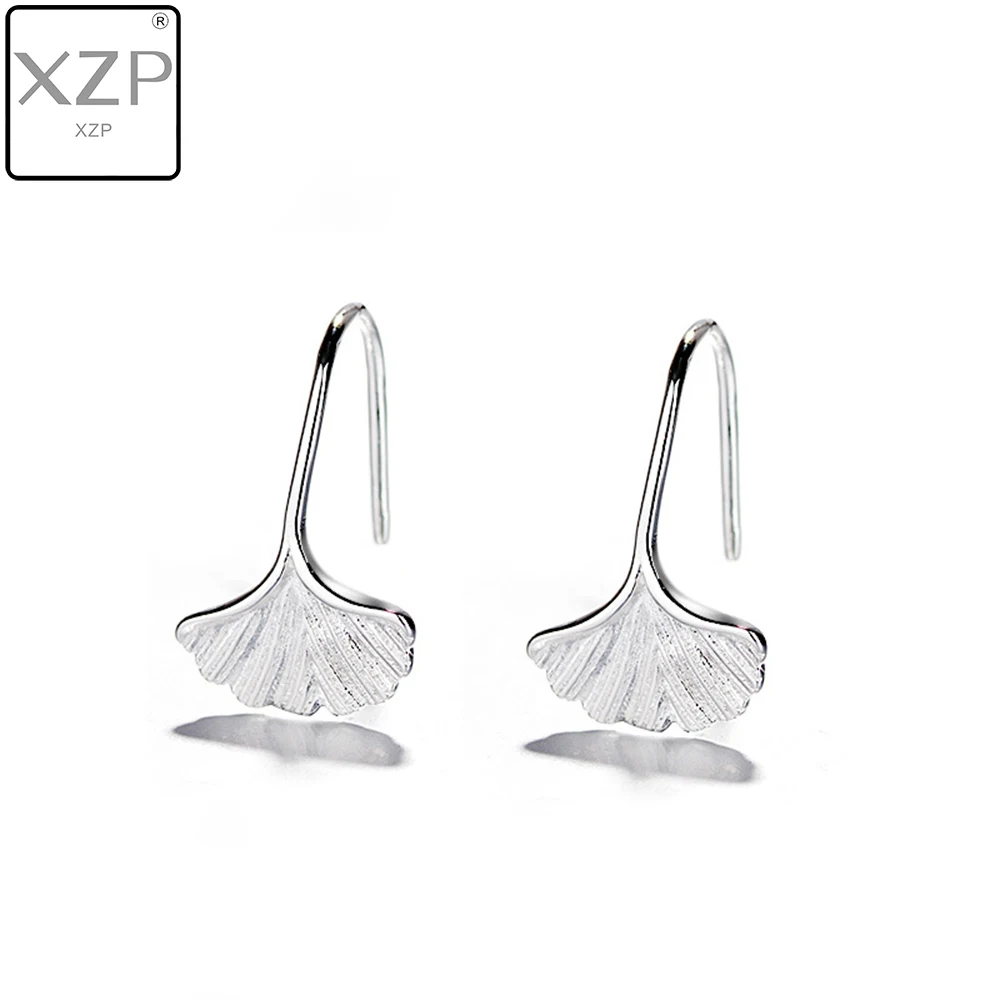 XZP романтические висячие серьги гинкго билоба длинные цепочки свободной формы