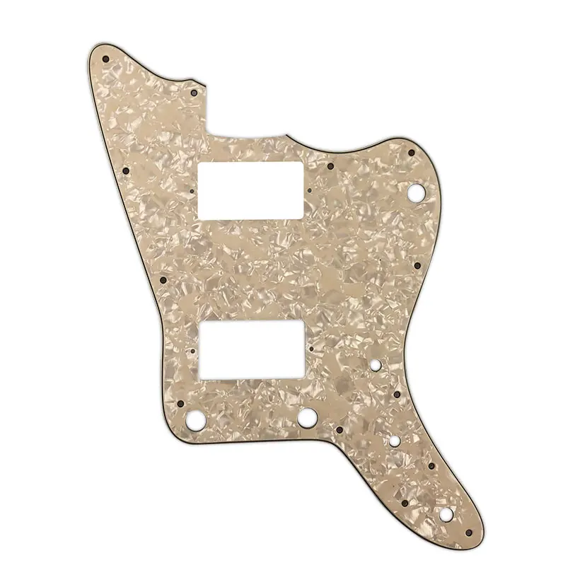 Parchment Pearl Pleroo Customizeiont Pickguard-для MIJ Jazzmaster гитары Pickguard с PAF хамбакер без верхних рогов отверстия - Цвет: Parchment Pearl
