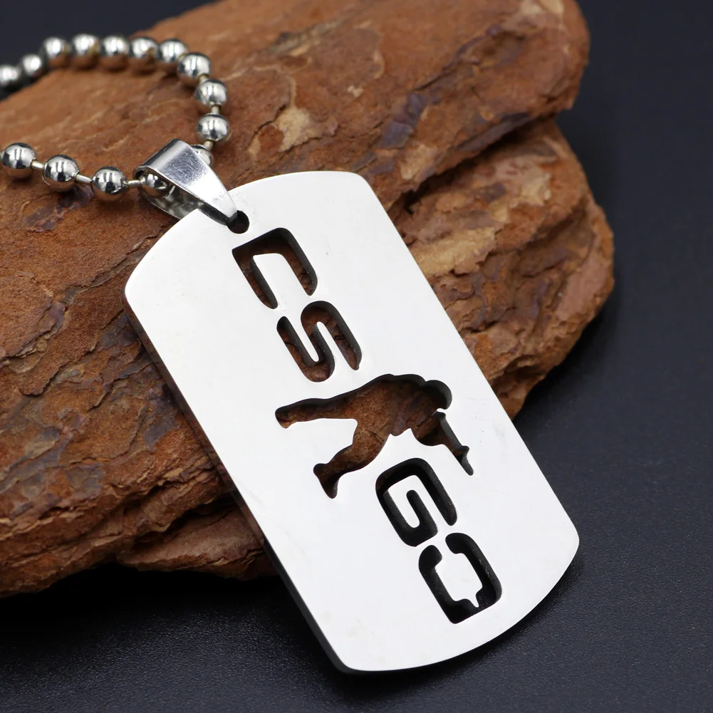 Youe shone нержавеющая игра CSGO стальная Ссылка для мужчин аниме Neckless мужской Collier Homme