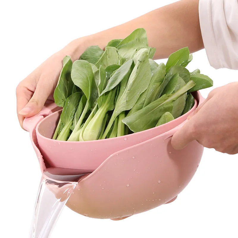 】Высокое качество двойная кухня Мода закрытый сеткой слив раковина кухонные мойки слайсер макаронные изделия овощи фрукты кухонные аксессуары подарок