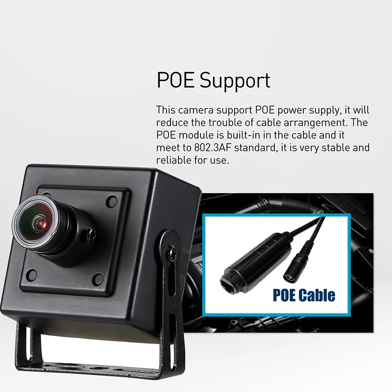 POE Star Light H.265 HD 1080P IP камера 2.0MP мини полноцветная Ночная безопасность
