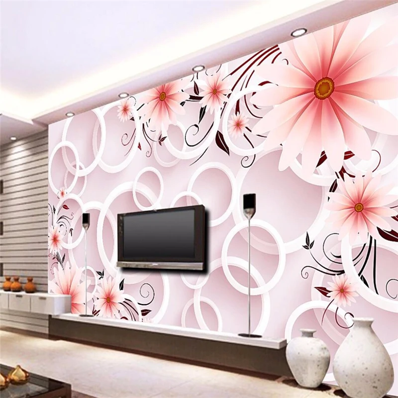 Фотообои beibehang фотообои 3d круглые цветы Подсолнухи Современные художественные