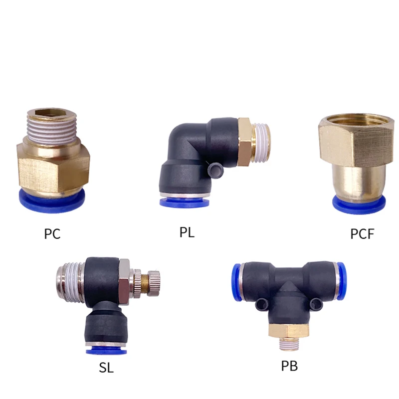 

1PCS Pneumatic Quick Connector PCF PC PL SL PB 4MM-12mm Hose Tube Air Fitting 1/4" 1/8" 3/8" 1/2"BSPT Male Thread Pipe Coupler