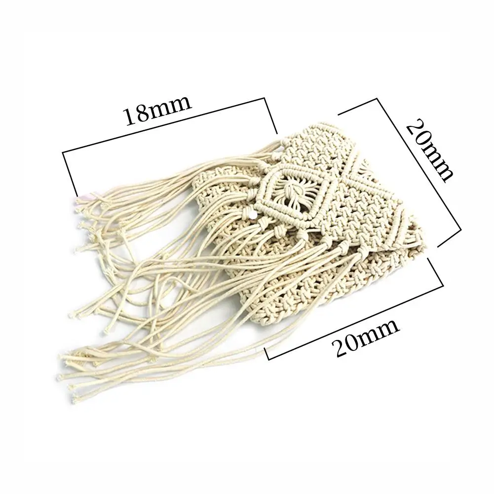 Маленькая Плетеная соломенная сумка на плечо в этническом стиле хлопковая