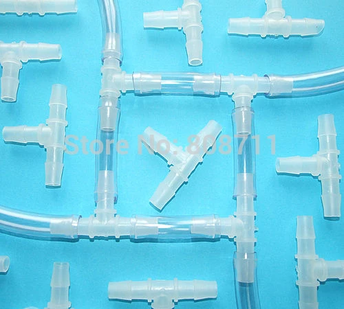 

10 шт./лот 12 мм пластиковый зубчатый соединитель, соединительный Тройник, равномерный Т-образный штуцер для труб, для медицинских целей, аква...