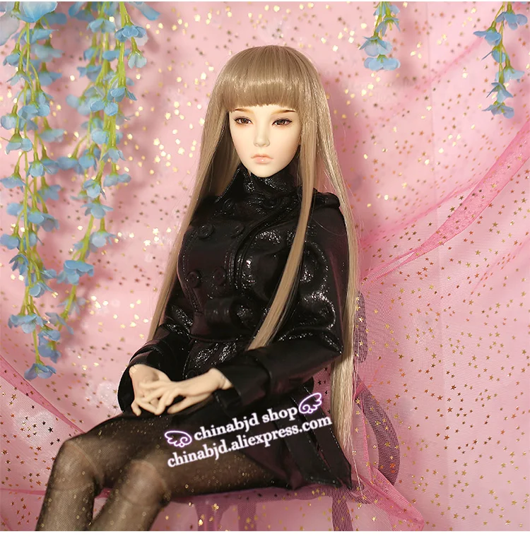 BJD SD кукольная одежда 1/3 модная Длинная кожаная куртка кожаное пальто для SD IPlehouse EID SID Body YF3-110 аксессуары для кукол