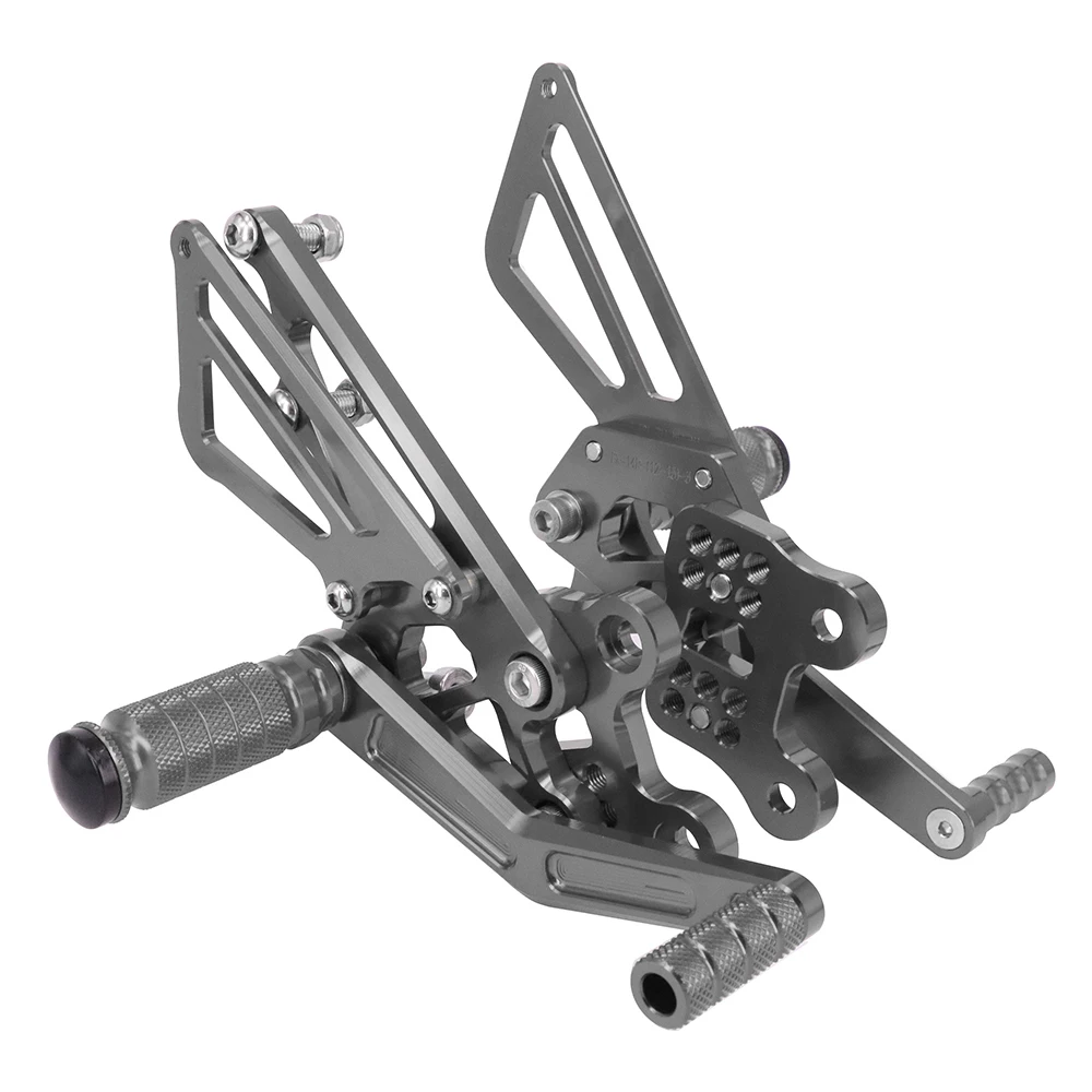 titanium Аксессуары для мотоциклов CNC Регулируемые подножки задний Набор опорные подножки для Kawasaki NINJA ZX-14R ZX14R ZX 14R ABS 2012 - Цвет: titanium