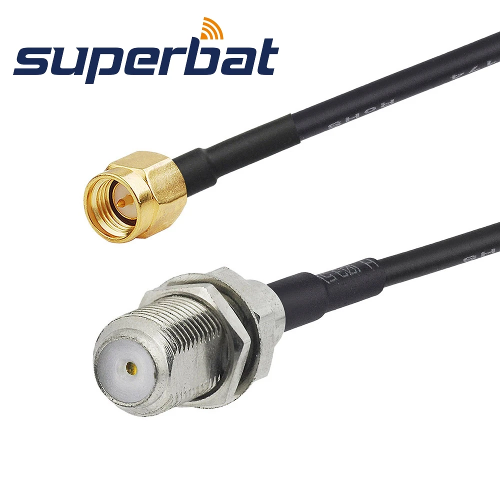 Superbat F Джек к прямой штекер SMA обжимной RG174 15 см соединительный кабель ВЧ
