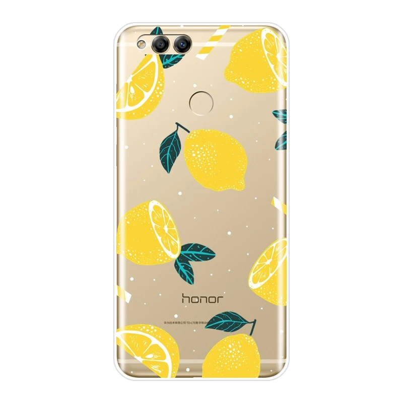 Мягкий силиконовый чехол для телефона с авокадо лимоном Huawei Honor 7 8 9 10 Lite 7S 7X 7A 7C Pro