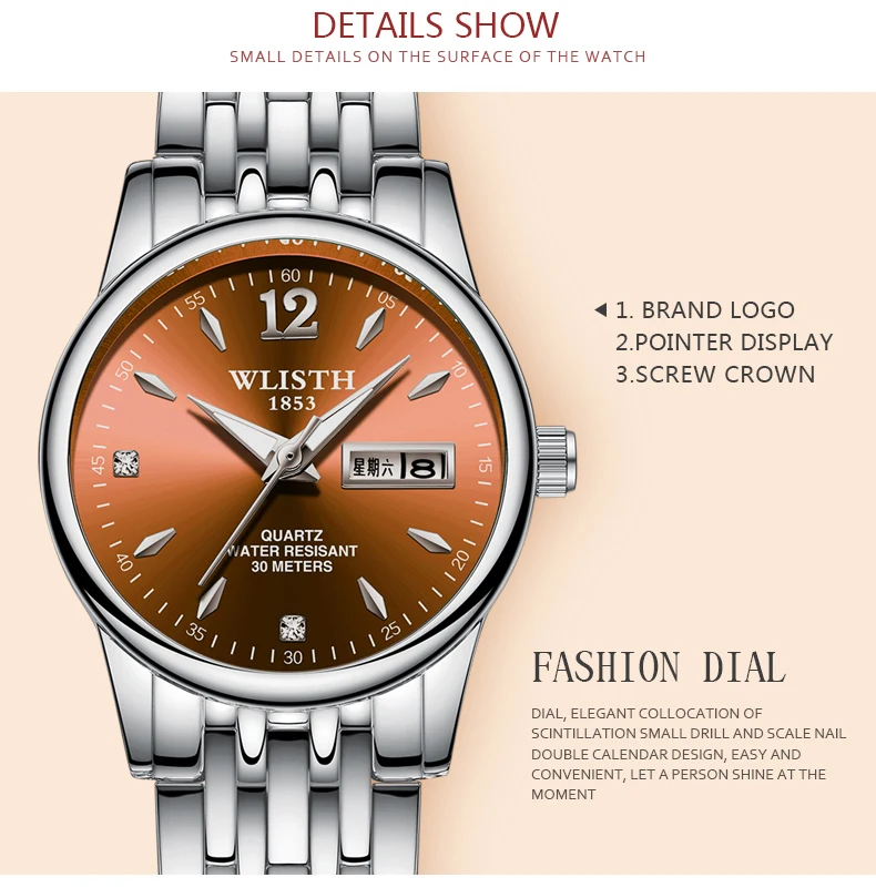 Relogio feminino, женские часы, WLISTH, роскошный бренд, для девушек, QuartzWatch, повседневные, кожаные, для девушек, под платье, часы, женские часы, Montre Femme