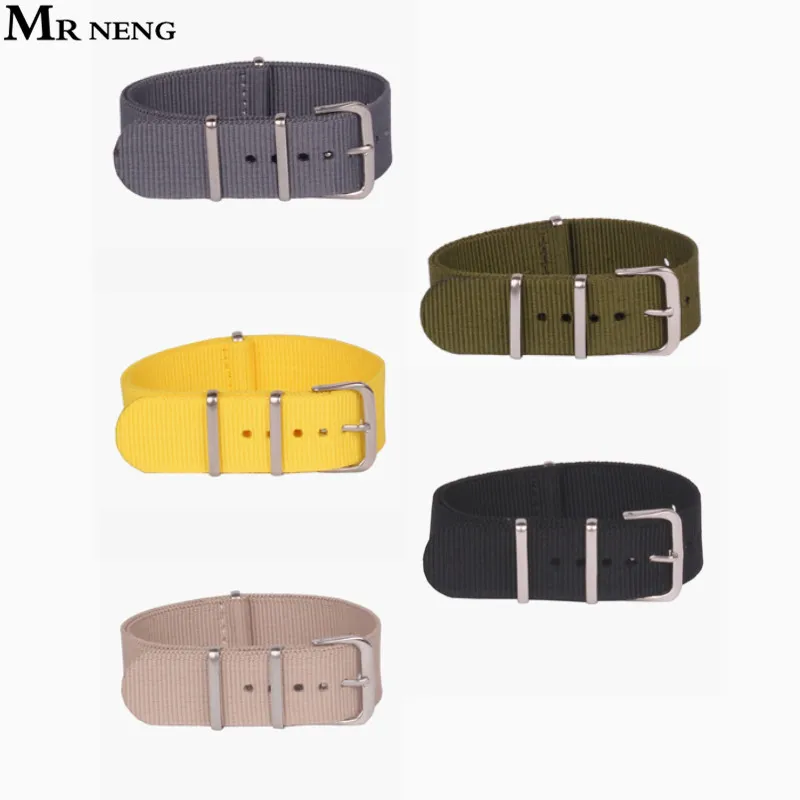 Горячая Акция! Ремешок нейлоновый для наручных часов водонепроницаемый браслет