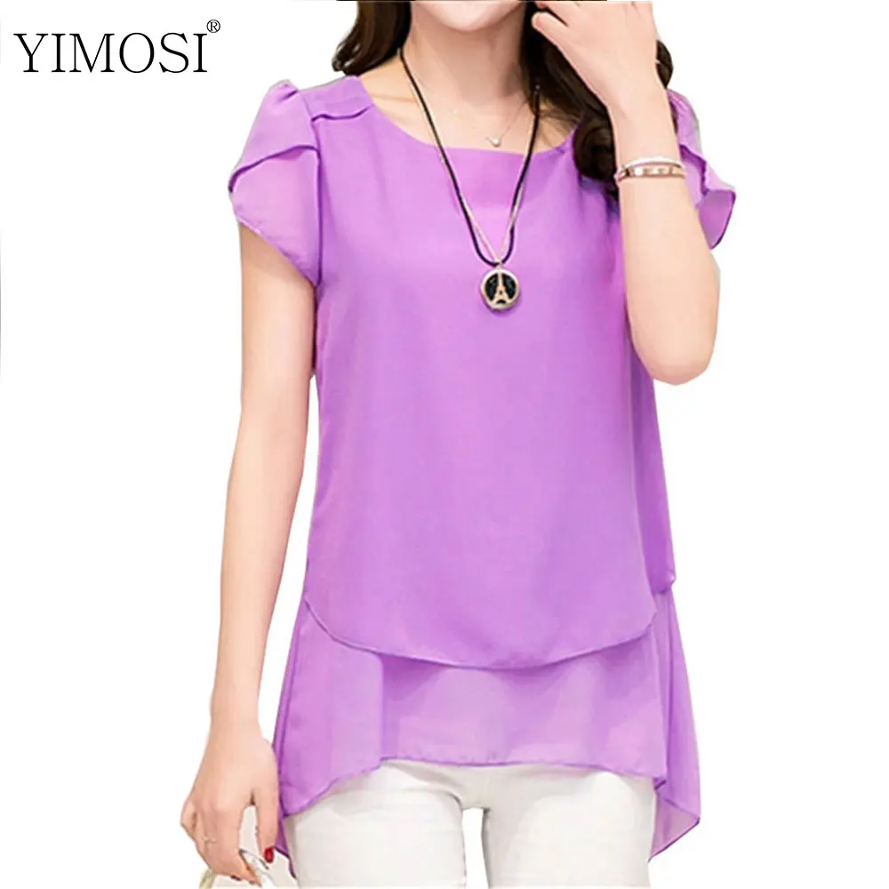 Женская шифоновая блузка с коротким рукавом размеры до 5XL|chiffon blouses shirts|chiffon shirtwomen
