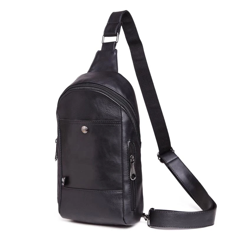 Three-box Leather Men Messenger Bags Design Crossbody Bag Casual Man's Chest Packs High Quality Pockets Brand Shoulder |