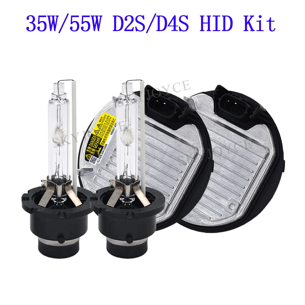 SKYJOYCE 55W hid D2S D4S HID комплект фар Оригинал 35W D2R 4300K 6000K D4R лампы OEM балласт