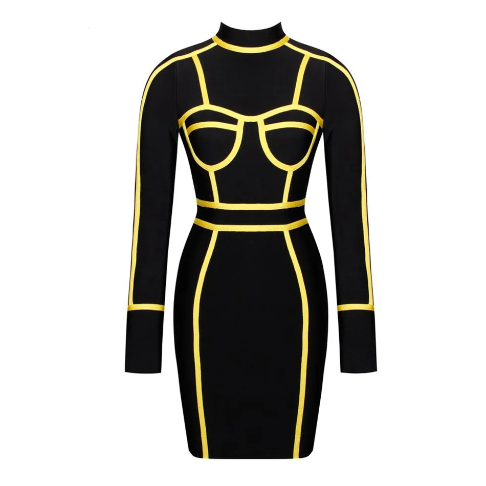 Fashion Dress Sexy Women Night Club Evening Party Full Zippers Strapless Joint Turlenck Body com Above Knee MinDresses Wholesale | Женская