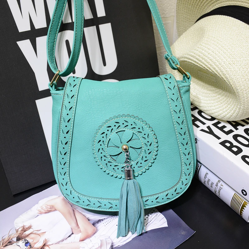 ФУНГ МО NI ПРИЛИВА 2017 новая женская сумка леди ретро бахромой Богемия hollow