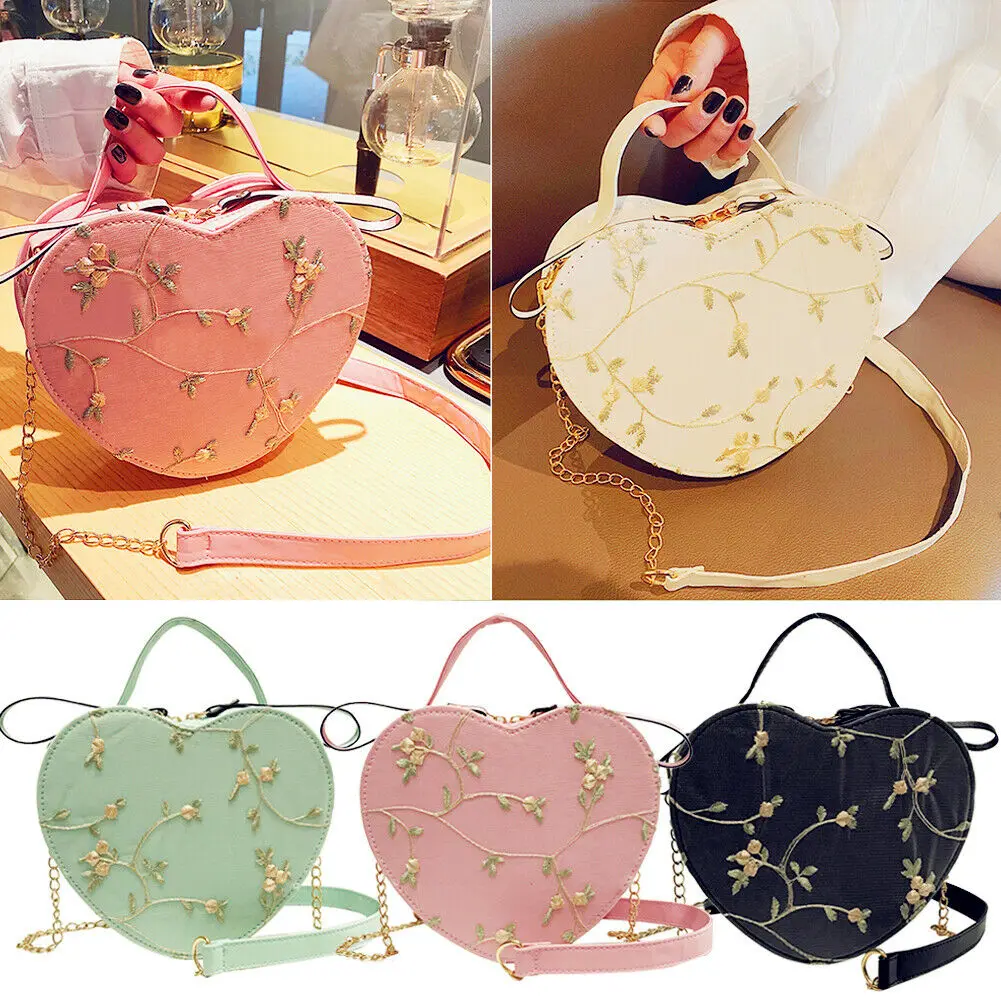 Новая женская кожаная сумка в форме сердца вечерняя сумка-мессенджер на плечо