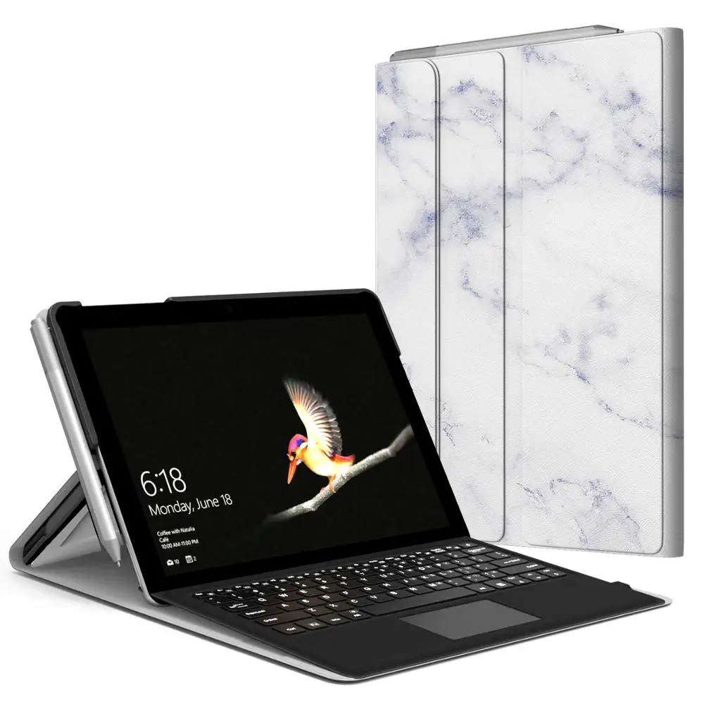 Чехол для microsoft Surface Go 10, несколько углов обзора Портфолио бизнес-Обложка с петля для карандаша для поверхности Go чехол