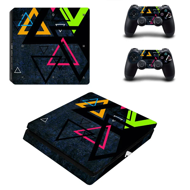 Наклейка Обложка для sony Play Station 4 Тонкая консоль кожи и 2 контроллера защитные