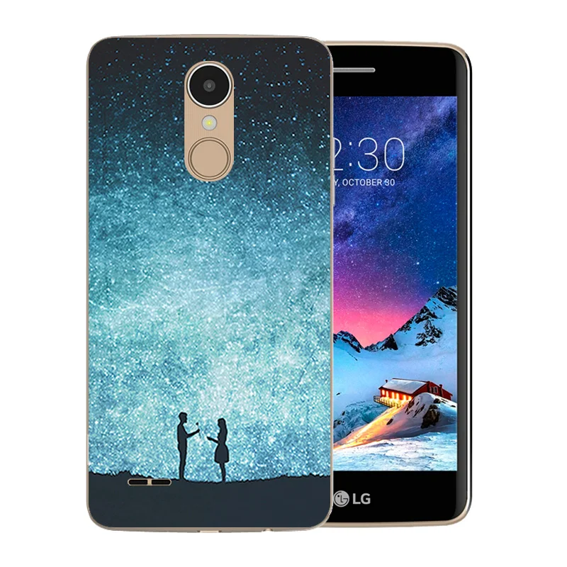 Чехол для LG K8 2017 мягкая силиконовая ТПУ Резиновая задняя крышка с узором ночного