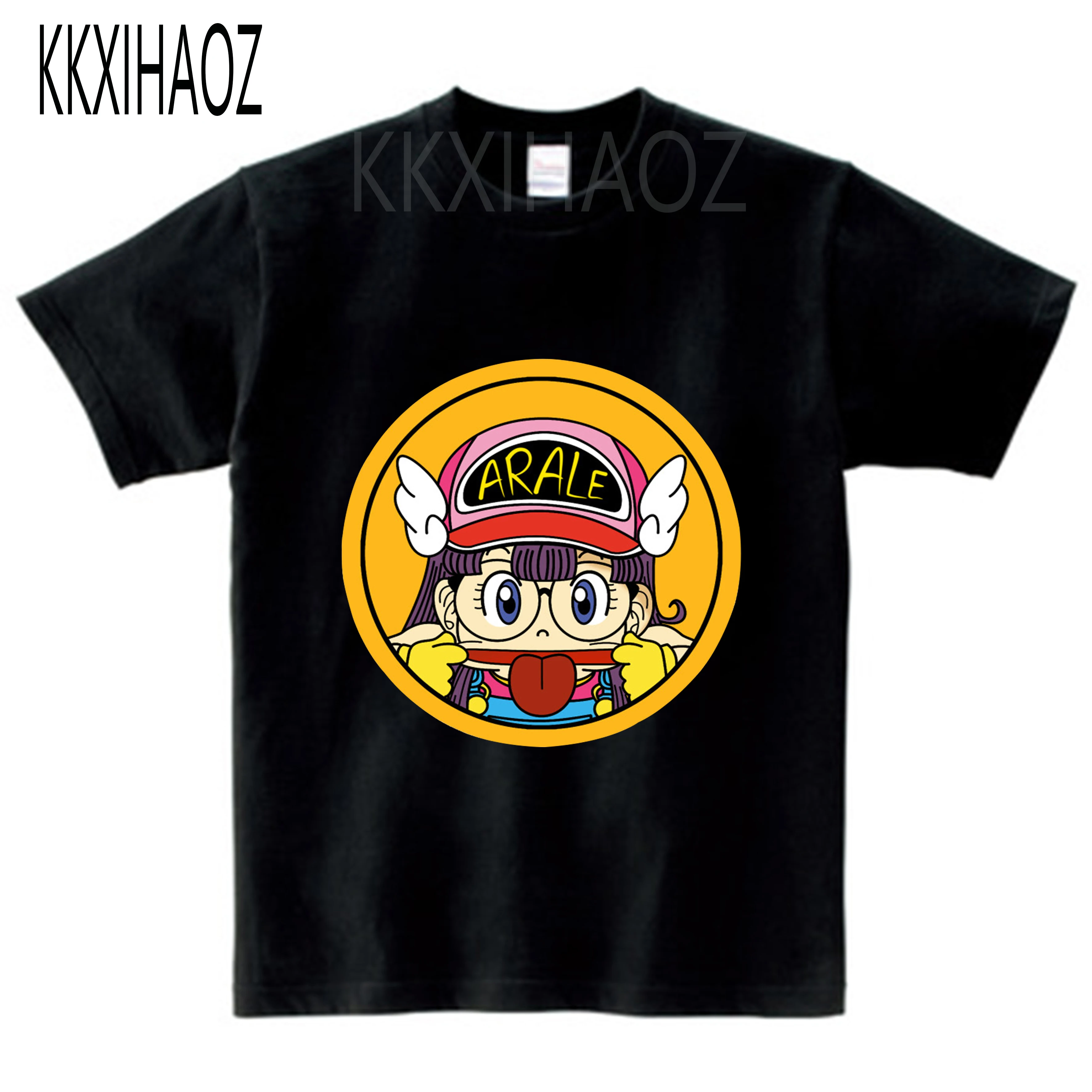 2 13 лет детская забавная футболка с аниме Arale Милая одежда для малышей летние