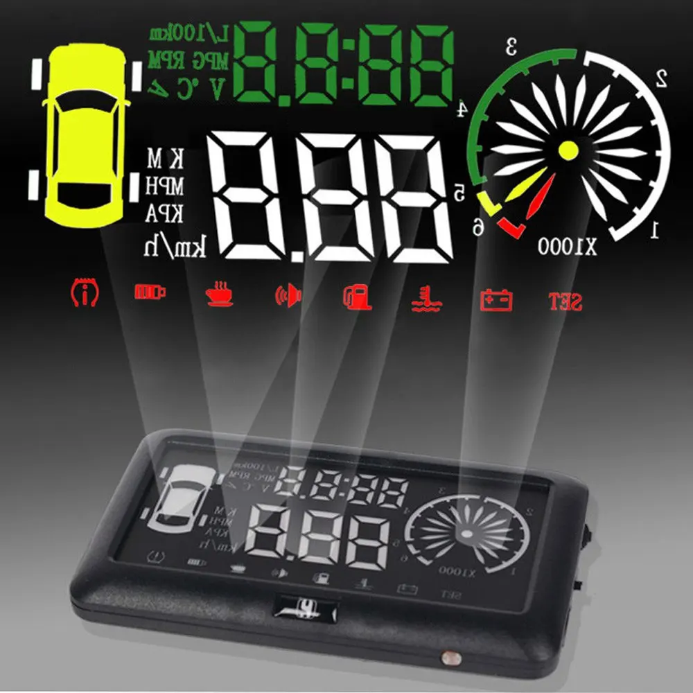 Универсальный 3 дюймов Head Up Дисплей автомобиля HUD ветрового стекла проектор