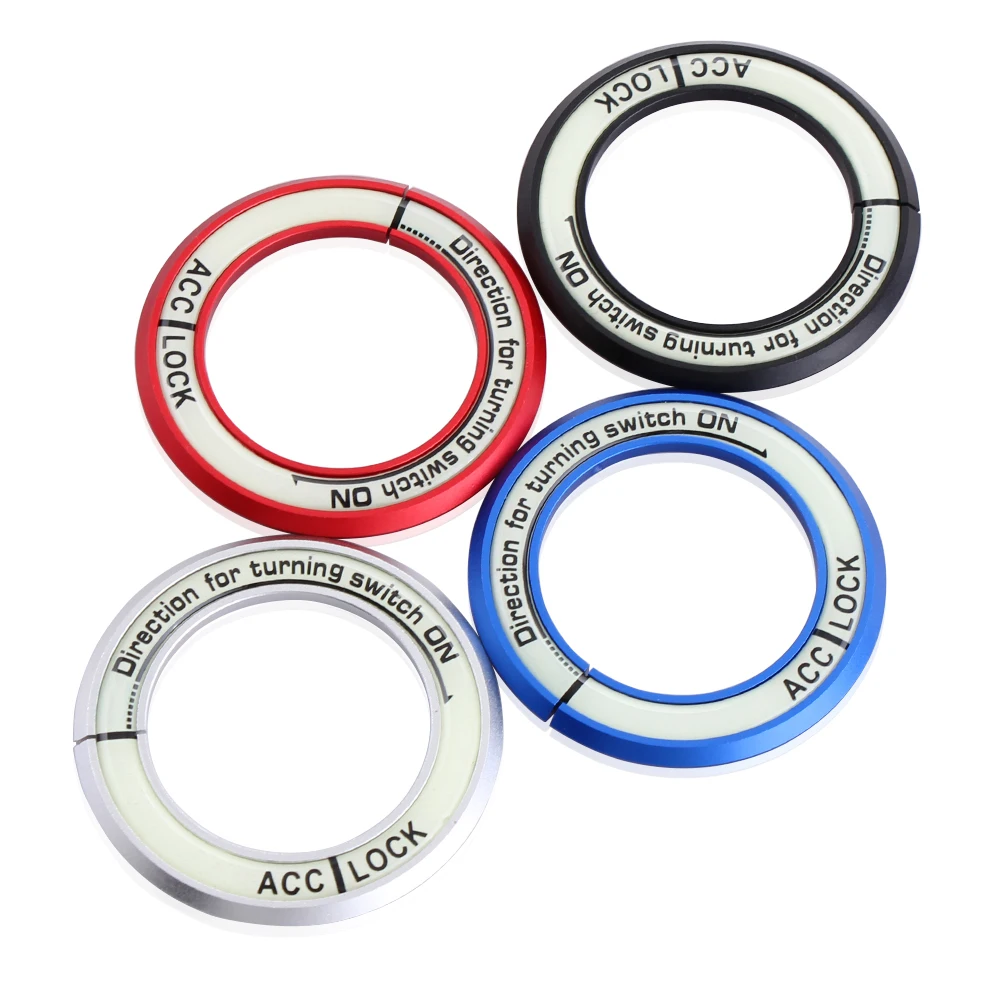 Светящаяся наклейка на зажигание крышка переключателя ключа украшение кольца