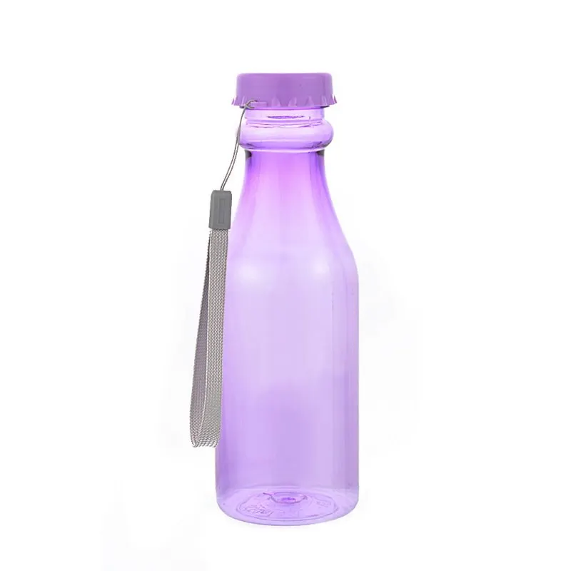 purple Urijk небьющиеся цвета матовый герметичный пластиковый чайник 550 мл портативная бутылка для воды для путешествий бега кемпинга - Цвет: purple