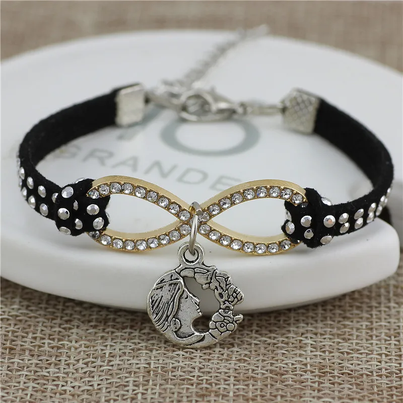 2 вида цветов CZ браслет бесконечности для женщин и девушек модные ювелирные