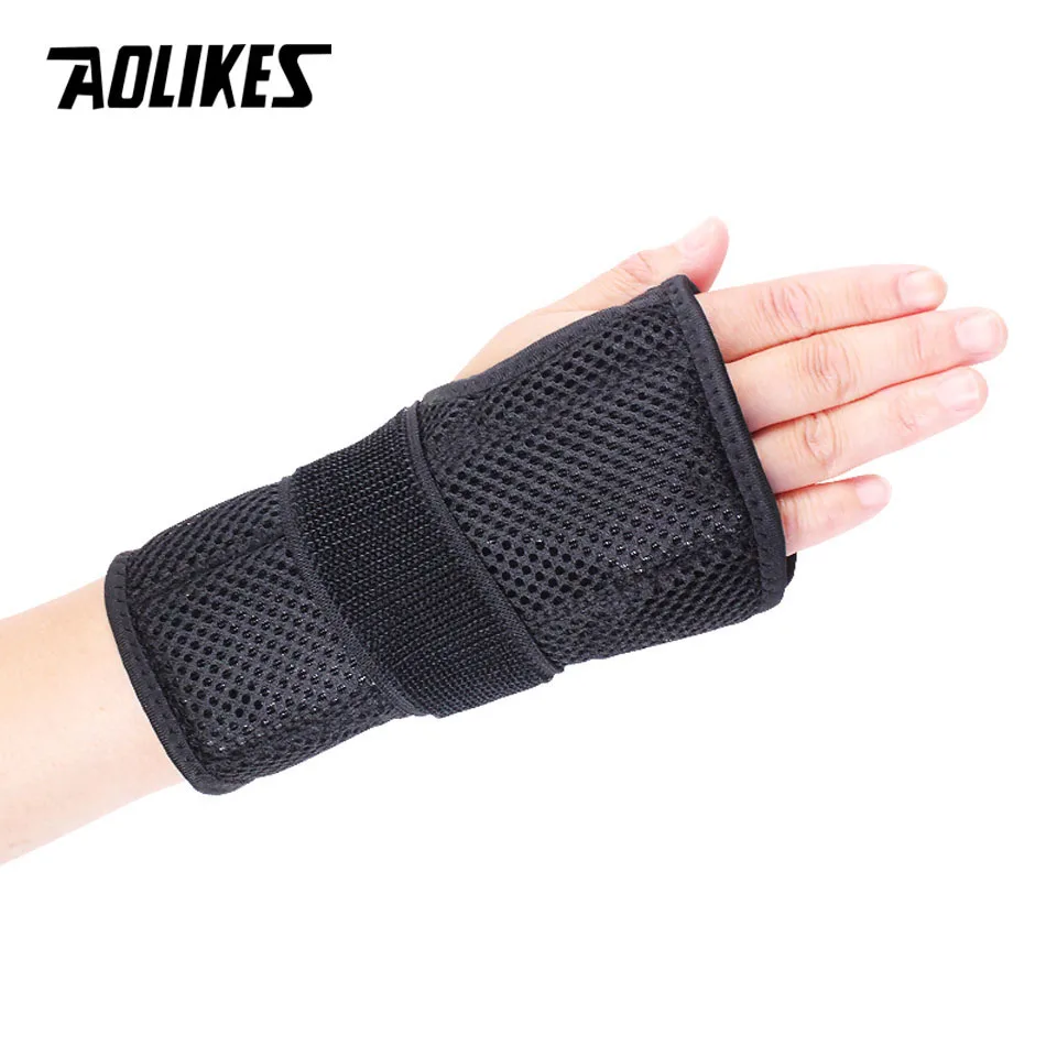 AOLIKES 1 шт. запястье шипы-поддержка запястья скобка для артрита тендонит ночной сон с пальмовой подушечкой правой левой рукой