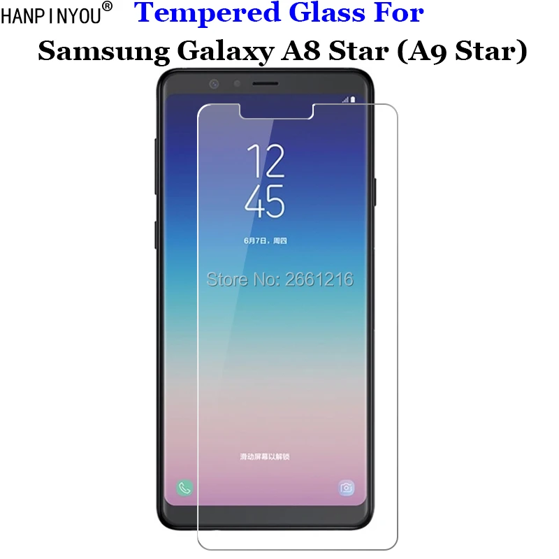 Закаленное стекло 9H 2.5D для Samsung Galaxy A9 Star Премиум Защитная пленка экрана A8 6 3&quot |