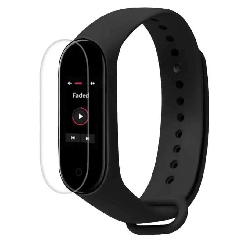 Прозрачная защита экрана ALLOYSEED для смарт браслета Xiaomi Mi Band 4 полное покрытие