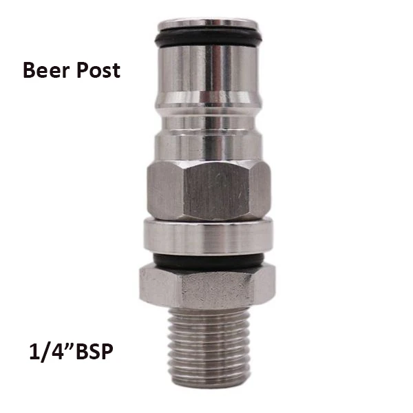 BEER BSP Homebrew 19/32-1" UNF шариковый замок с 1/4 дюймовой резьбой в сборе шариковый замок с 1/4 дюймовой перегородкой - Цвет: BEER BSP