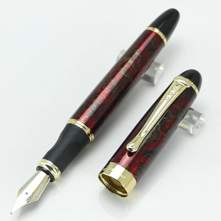 JINHAO X450 перьевая ручка, цвета: розовый, голубой, фиолетовый, мм, 22 цвета на выбор, оптовые продажи, Iraurita Золотой ручки с зажимом caneta Бизнес ручка для письма 18 КГП чернильная ручка NIB - Цвет: 12