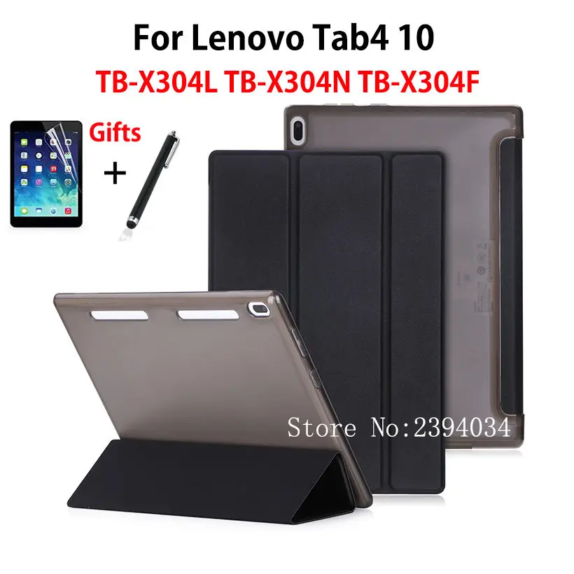 Супертонкий чехол для Lenovo TAB4 Tab 4 10 ТБ X304L TB X304F 1 дюйма умный планшета ПУ подставка +