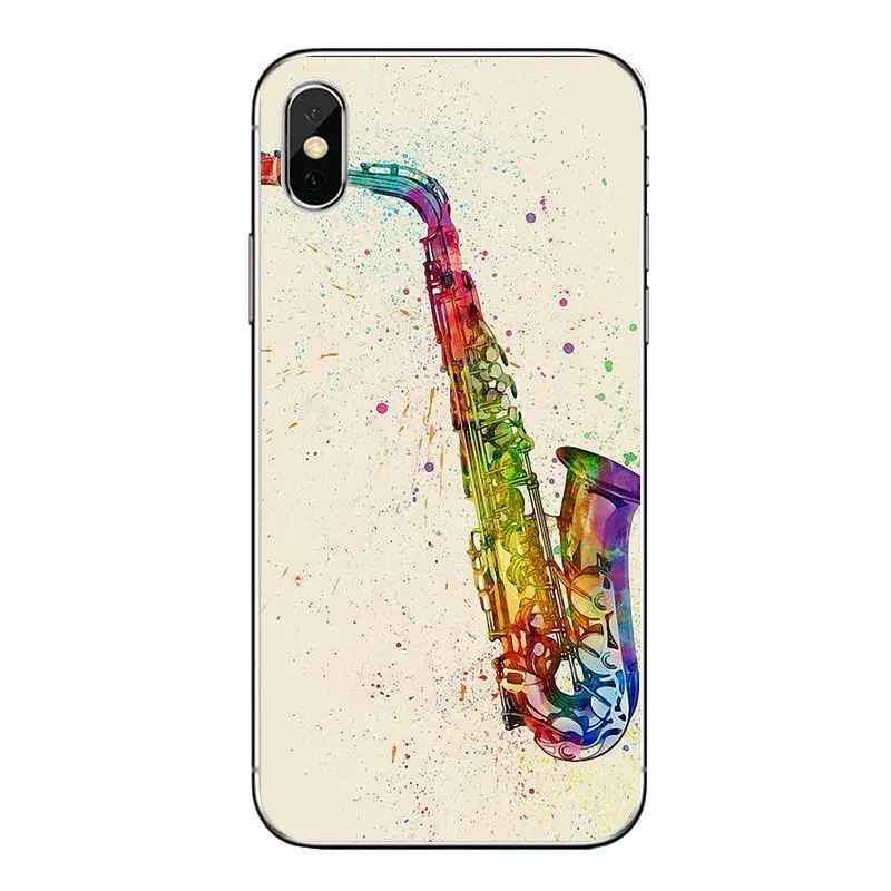 TPU Shell Cases Saxophone SAX Music jazz symbols Art Poster For Huawei P20 Lite Nova 2i 3i 3 GR3 Y6 Pro Y7 Y8 Y9 Prime 2018 2019 |