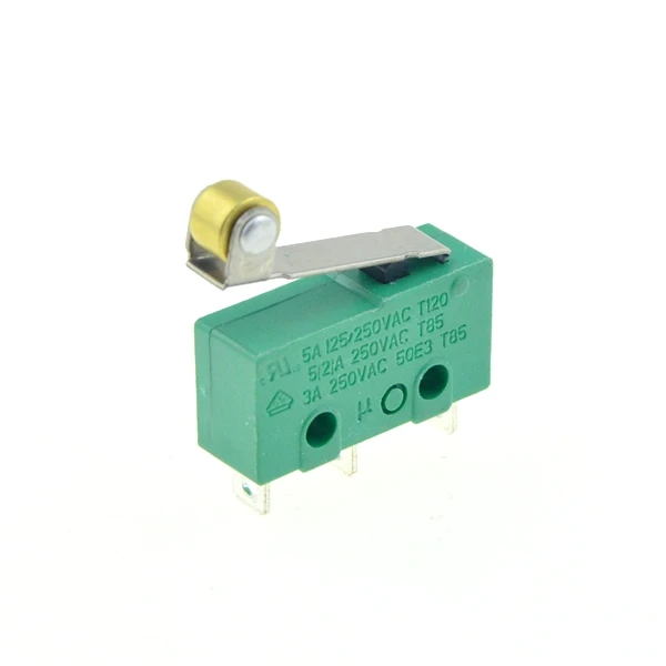 Roller Lever 1 шт. микро концевые переключатели 3 контакта нет+ NC SPDT 3A/5A 250VAC мини микро переключатель 17 мм 29 мм длинные дуги роликовый рычаг переключатель микропереключатели - Цвет: Roller Lever