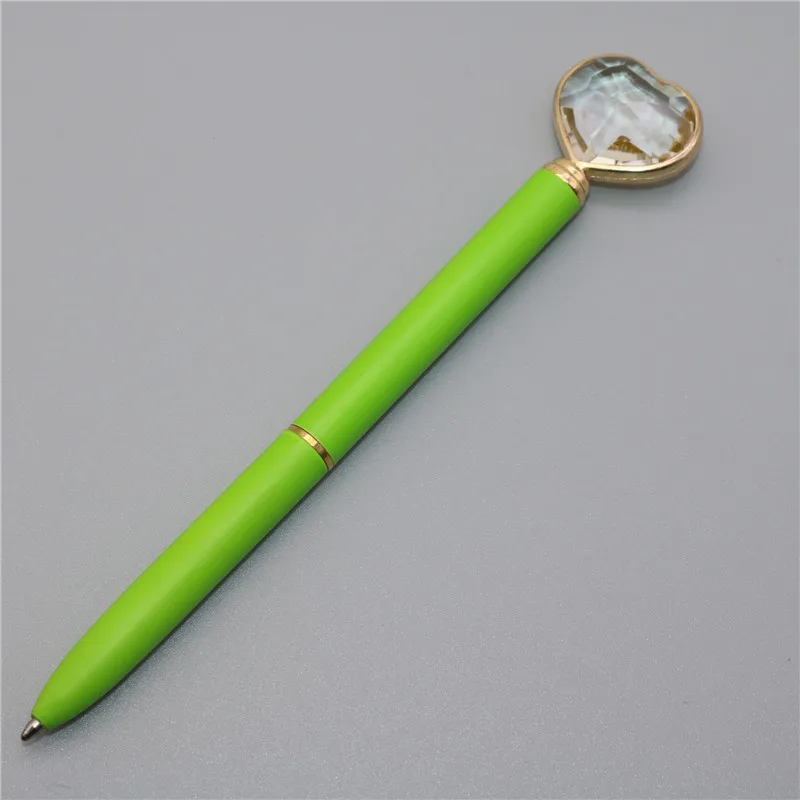 100 pcs light green 100 шт. Kawaii модная Алмазная шариковая ручка большой выбор цвета перо толщина 1,0 мм офисные студенческие канцелярские товары - Цвет: 100 pcs light green