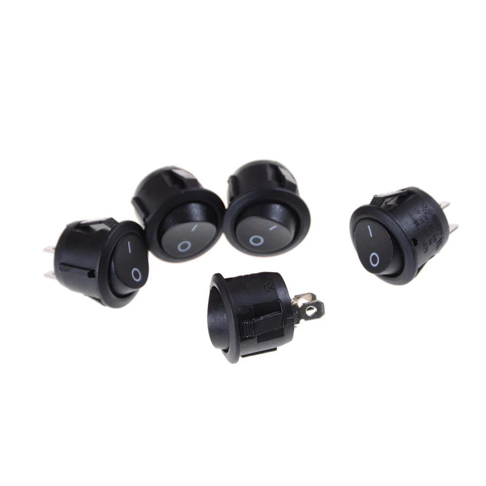 5 шт. водонепроницаемый кнопочный выключатель KCD2 2pin 2File 6A250V 10A125V|switch round|cover rocker