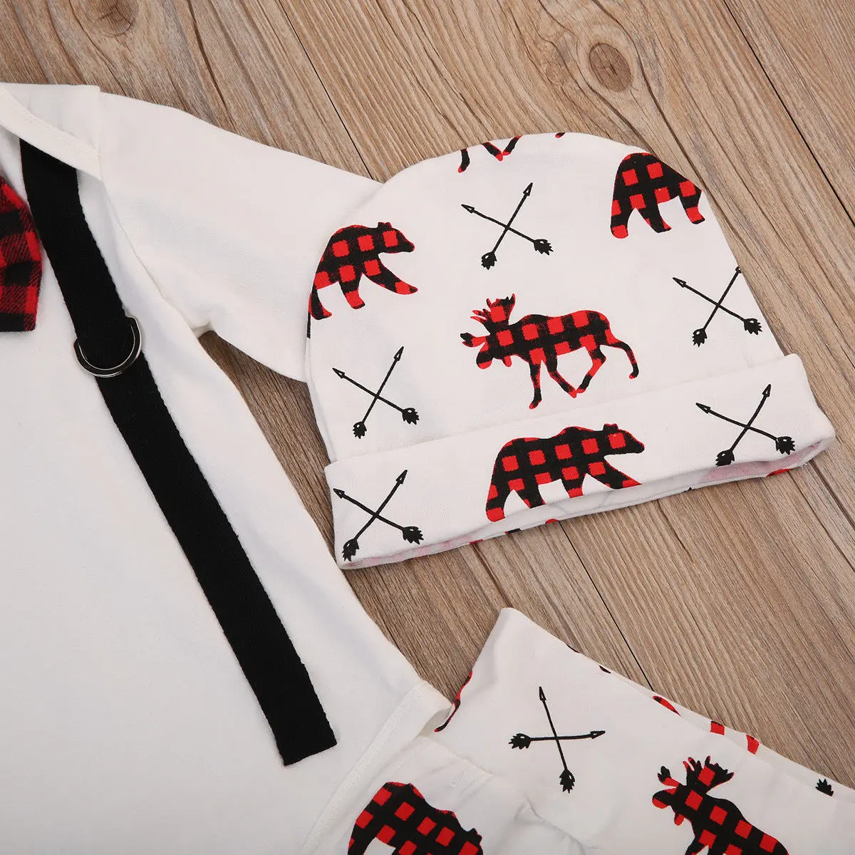 2017 Newborn Infant Baby Boys Clothing Set Tops Bodysuit Playsuit Long Sleeve Bow Cute Pants Hat Outfits 3pcs Clothes Sets |
