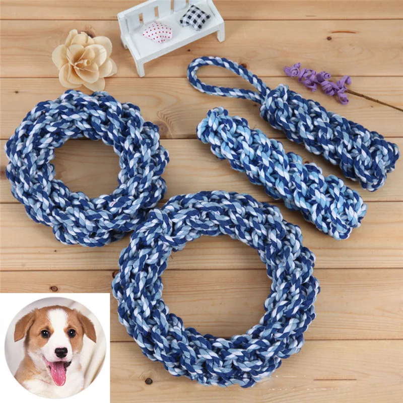 Pet Supply Dog Toys Dogs Chew Teeth Clean Outdoor Traning Fun Playing 2018 Donut/Corn Pattern Rope Toy For Large Small Cat | Дом и сад