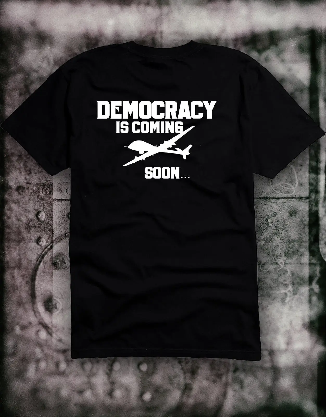 Футболка демократия скоро ЦРУ террор войны ФБР isis свобода антифа мужские