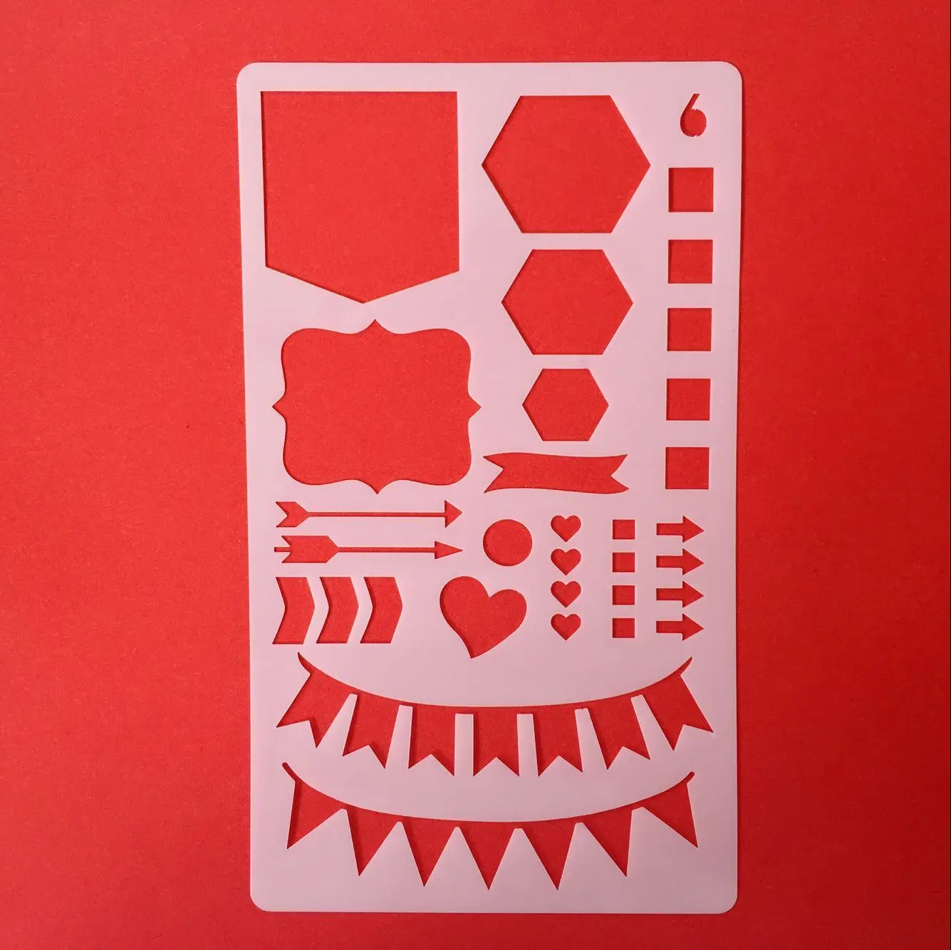 Freeshipping Dokibook Decorative Graffiti ruler DIY notebook painting ruler stencil Cute Stationery Creative ruler template