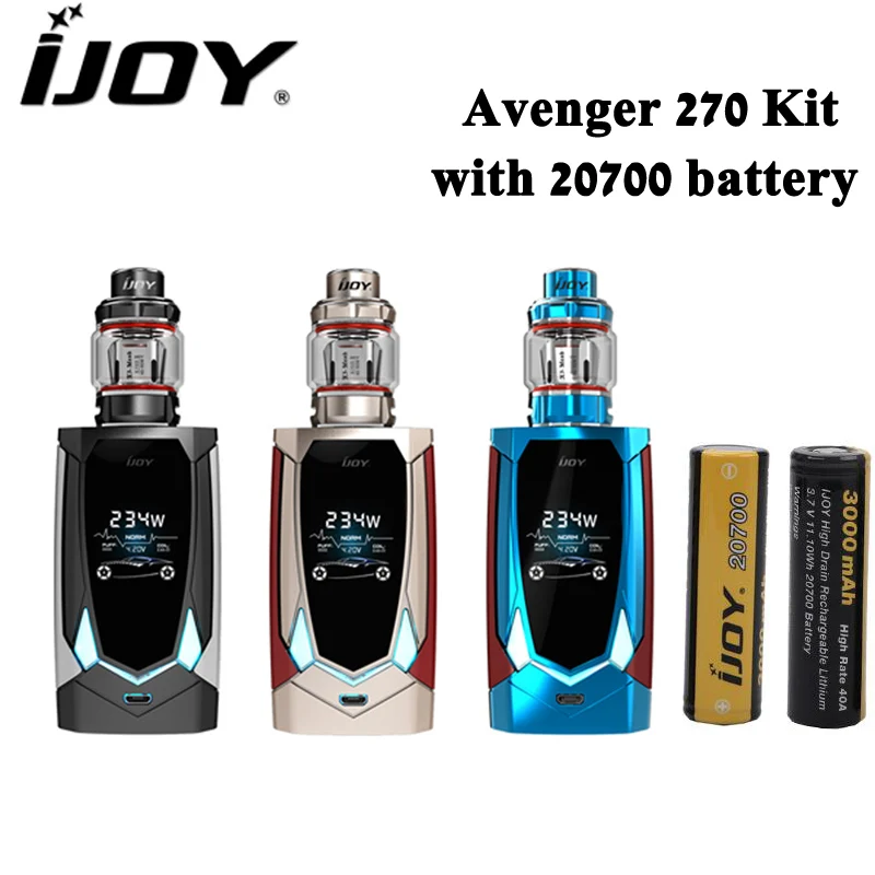 Оригинальный набор IJOY Avenger 270 234 Вт бокс мод 4 7 мл бак AVENGER SUBOHM электронная сигарета