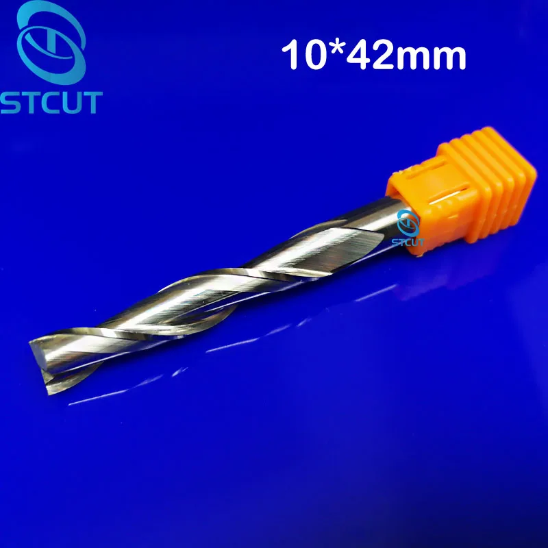 

1pc 10*42MM Double Flute Sprial CNC Engraver Bits, Endmills, CNC Router Bits, Milling Cutter PVC acrylic pvc wood mdf tools